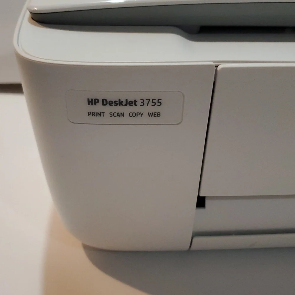 HP DeskJet 3755 Gray and White Printer Scanner